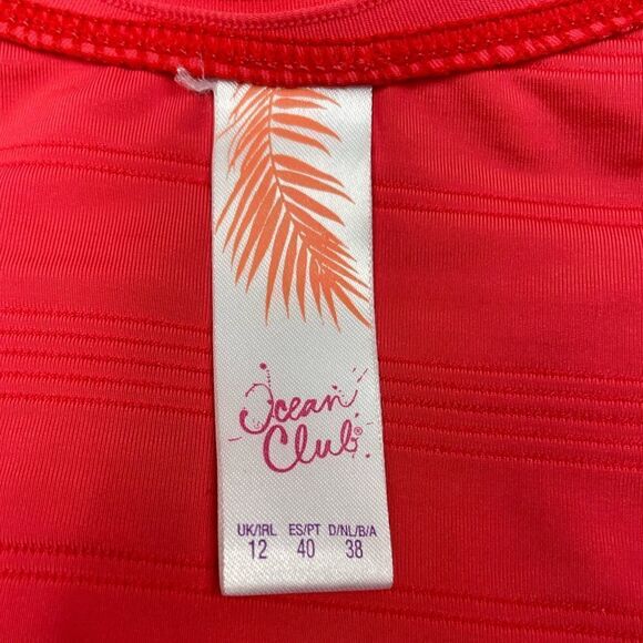 Ocean Club | One Piece halter bathing suit 8.0 (12 UK)  fuchsia / pink - Picture 3 of 6